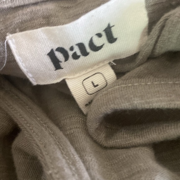 Pact Cool Stretch Lounge Jogger Jumpsuit 100% Organic Cotton Green Sz L - Picture 5 of 6